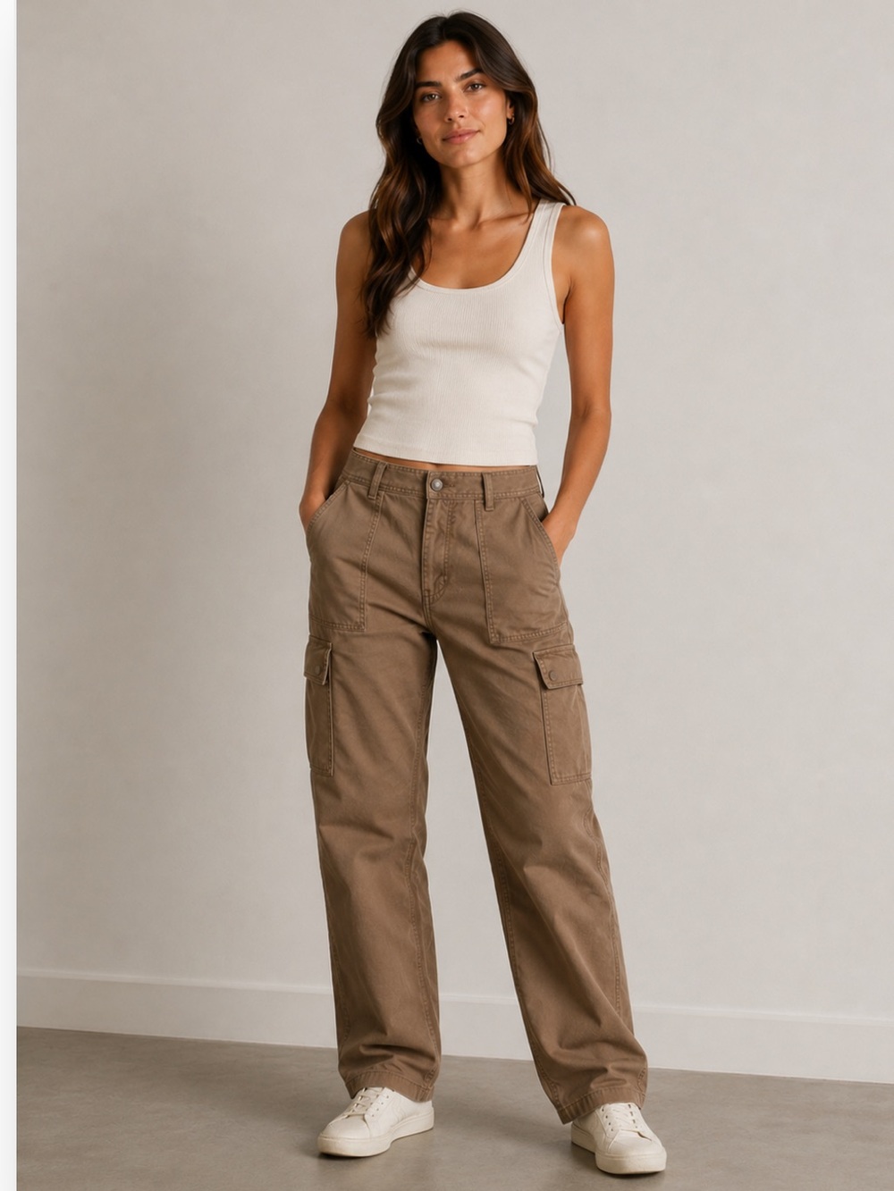 Lauren Ralph Lauren Women’s Brown Cargo Chino Pants 12